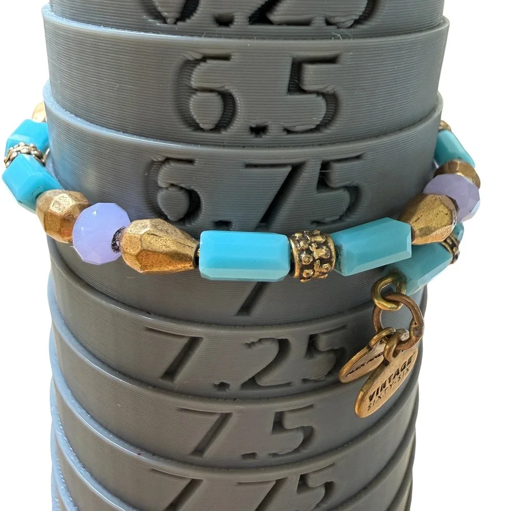 Alex and Ani Wrap‎ Bracelet Turquoise Lavender Gold Beaded Boho Stackable